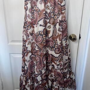 Paisley maxi skirt with elastic